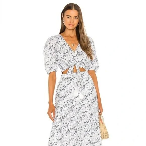 Cleobella Amina Crop Wrap Top in Killarney Floral Print Size XS - Picture 3 of 11